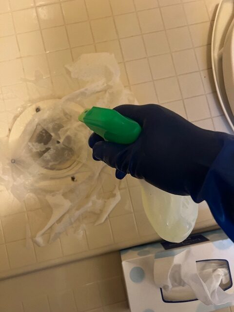 床面を漬け置き