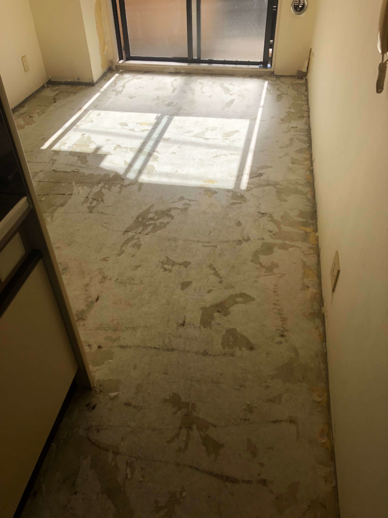 作業後の廊下